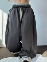 2SIZE🩶 SOFTY SIDE PINTUCK WIDE LONG PANTS 🩶🧇🖤🤍5COLOR