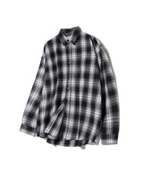 87-STAN078 Ombre OverFit Pocket Long-Sleeved Tartan Check Shirt