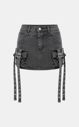 Luma Strap Denim Skirt