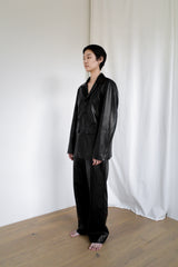 Faux leather jacket, Black