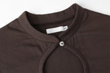 Ribbon hole top - brown