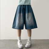 Meli Pintuck Denim Bermuda Shorts [Short & Long Selection*]