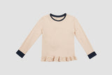 Layered frill T-shirt / Peach