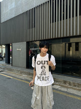 ルーメン アフロ グラフィック プリント Tシャツ