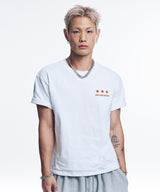 スターレタリングクロップドTシャツ - ホワイト