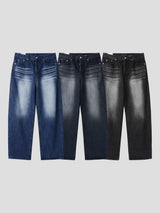 White washing denim pants 3color