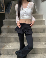 Rolly skirt pants
