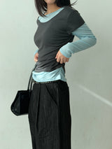 Tencel layered long sleeves(4color)
