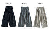 Grace Two-Tuck Button Wide Long Slacks