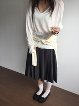 シナモンサマーVネックニット (6color)