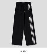 Reverse fleece string track pants