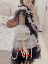 Dark style cardigan skirt