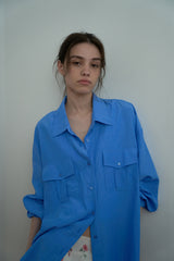 Pocket over shirt_blue