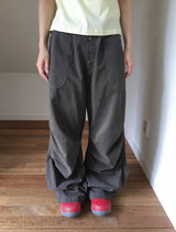 Dason Button Parachute Banding String Pants