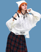 two buckle damage knit (3color)