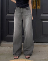 Yield linen denim pants