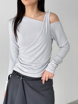 overlap button skirts (2color)