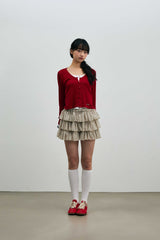 MINI HEART CANCAN SKIRT PANTS / BEIGE