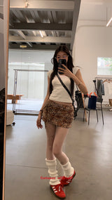 キッチュレオパードミニスカート