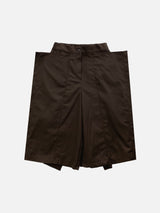 Flare Button Wide Bermuda Pants (3c)