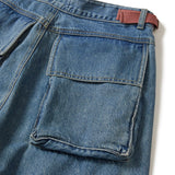 Ragged denim pants / Light blue