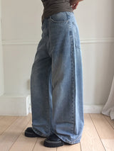 Diro Pocket Adjust Wide Washing Denim Pants