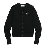 MARAIS 7 BUTTON CROP HENRY NECK CARDIGAN (8COLOR)