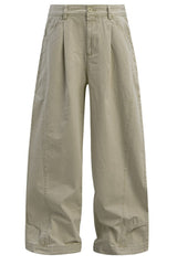 Washed Straight Work Pants