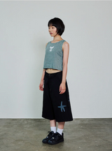 CAT MONSTER CHECK SLEEVELESS