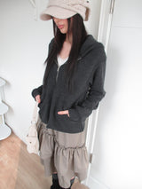heavy knit hoodie