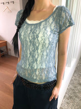Obnin Lace Short Sleeve T-Shirt