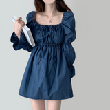 Pony shirring dress