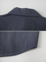 Real ストライプクロップ長袖シャツ (4color)