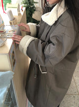 パンビウールロングボンバージャケット