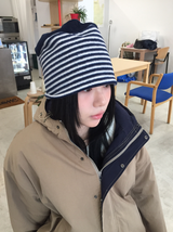 レシストライプ起毛ビーニー(2c)