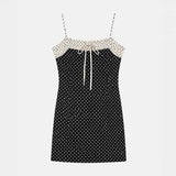 DOT COMBI MINI DRESS