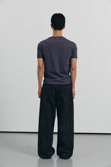 Cool curve half t-shirts(Charcoal)