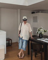 Frey Cutoff Cargo Denim Shorts