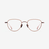 Knouun Round titanium glasses CODE. 102. F Rose Gold