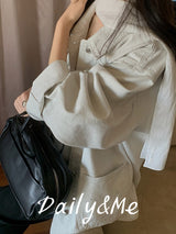 Loose fit cotton jacket(onecolor)