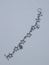 All stainless steel orbit star bracelet