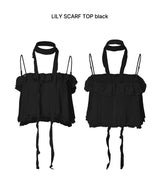 LILY SCARF TOP black