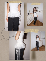 A-line lace layered skirt