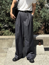 Dope two-tuck wide diagonal slacks