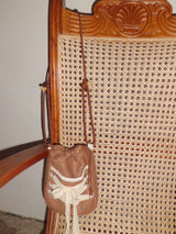 Mini sneaker ribbon bag_moche brown (dumble)