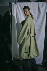 BALLOON TRENCH COAT -BEIGE