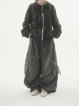 Bailen Shirring Ringer Windbreaker -4C
