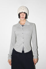 LAYERED COLLAR CARDIGAN