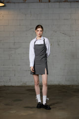 MEOW CROP MINI DRESS / GRAY 