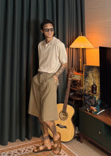 Overfit Bermuda Backbanding Slacks Shorts 3COLOR